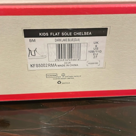 - Hunter- Kids  Rainboot- Navy color - Picture 4 of 5